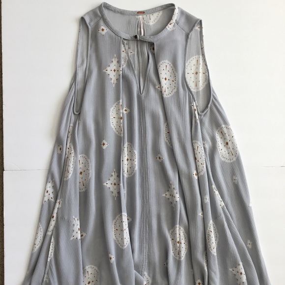 Free People Swing Tank Top Tunic Shirt Gray Size S - Picture 4 of 9